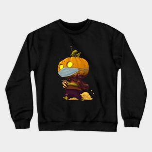 Its never too early for Halloween Jack o Lantern trick or treat face mask Crewneck Sweatshirt